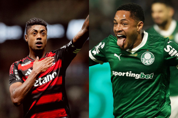 Flamengo x Palmeiras ao vivo na Final da Libertadores. /Fotos: Adriano Fontes/Flamengo |  Cesar Greco/Palmeiras