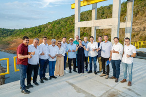 Presidente da República, Luiz Inácio Lula da Silva, durante visita à Barragem Panelas II, em Cupira 