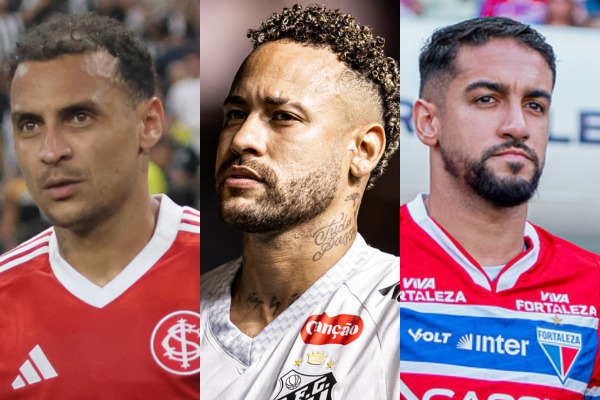 Rebaixamento do Brasileirão: confira a chance de cada clube cair da Série A para B. /Fotos: Ricardo Duarte / Internacional | Raul Baretta/ Santos FC | Mateus Lotif/FEC 