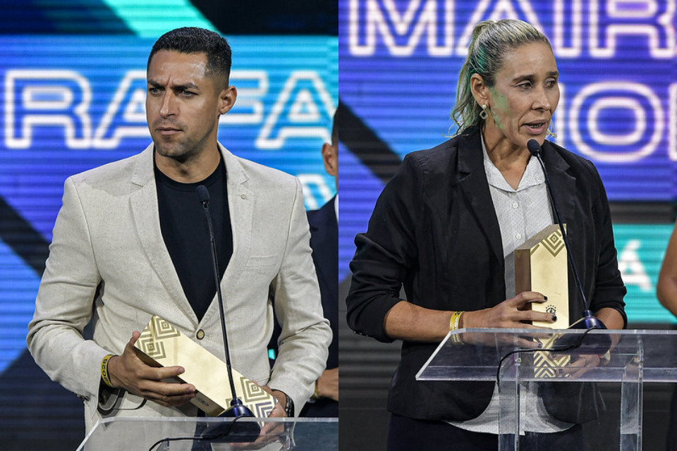 Rodrigo Pereira e Deborah Cecília, melhores árbitros do Brasil em 2025/Staff Images/CBF