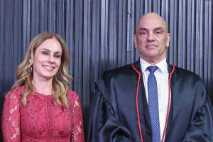 Ministro Alexandre de Moraes e sua esposa, Viviane.