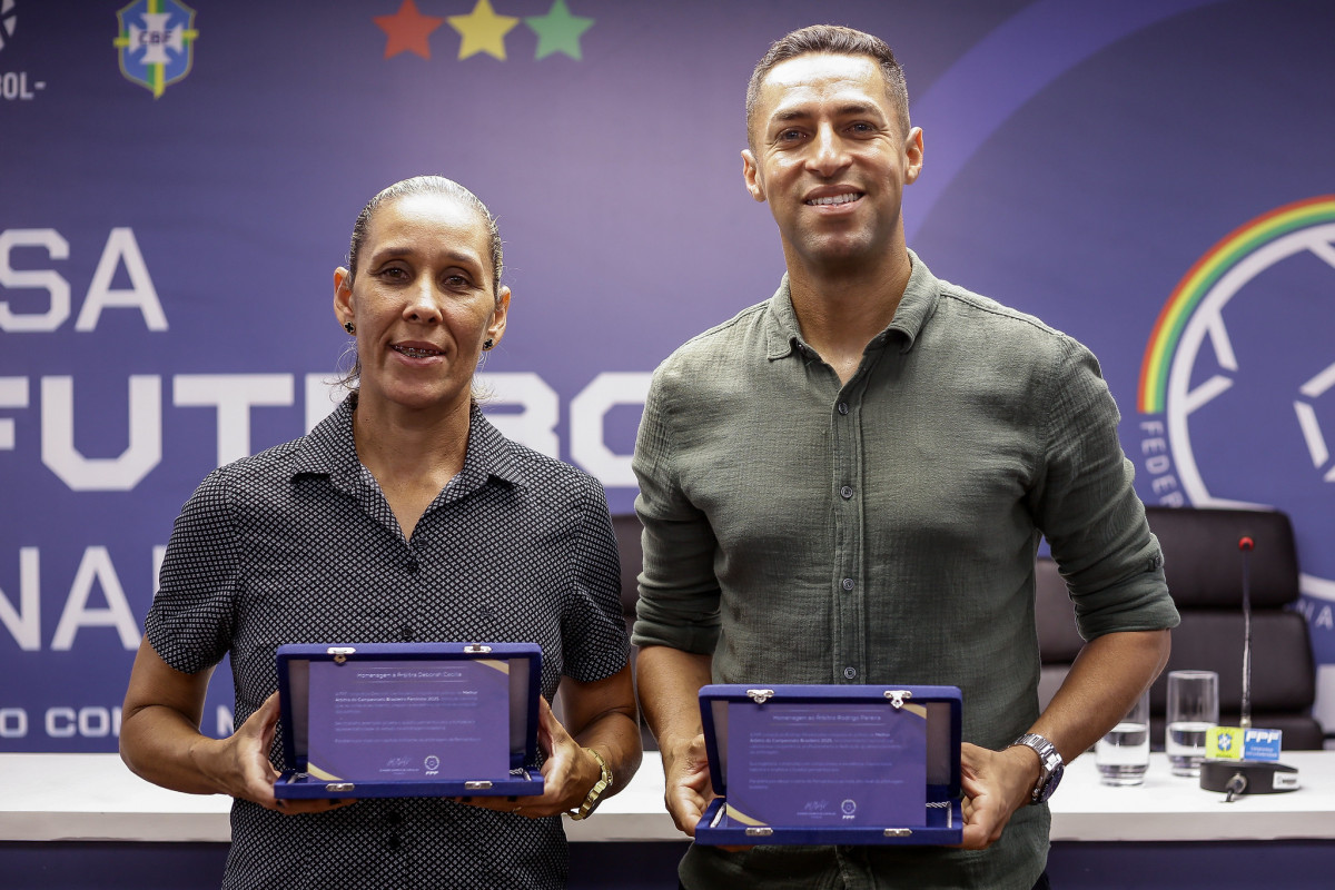 Deborah Cecília e Rodrigo Pereira, árbitros pernambucanos/ Rafael Vieira