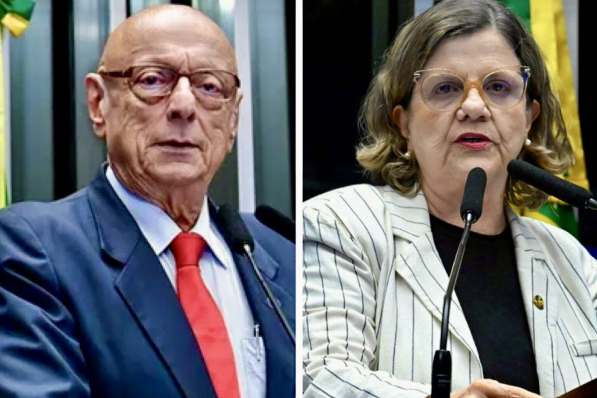 Senador Espiridião Amin (PP-SC), e senadora  Teresa Leitão (PT)/Foto: Reprodução/Blog Dantas Barreto