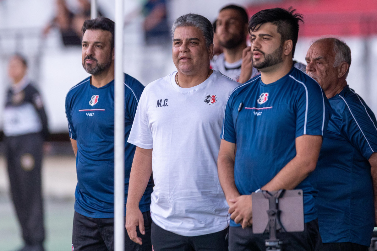 Marcelo Cabo e Gabriel Cabo, técnico e auxiliar do Santa Cruz/Rafael Vieira