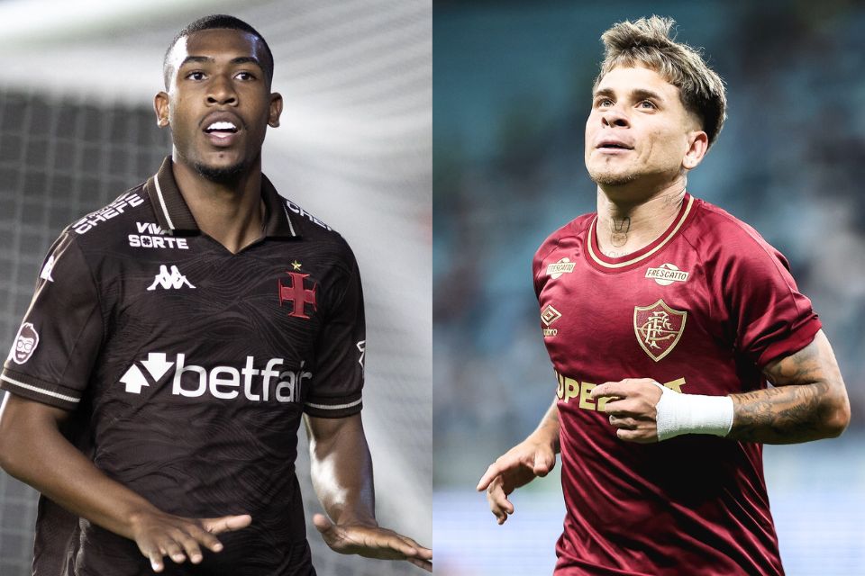 Rayan, atacante do Vasco, e Soteldo, atacante do Fluminense/Matheus Lima/Vasco e Lucas Merçon/Fluminense F.C.