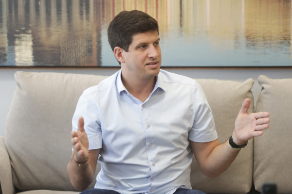 Prefeito do Recife, João Campos, em entrevista ao Diario de Pernambuco (Foto: Francisco Silva/DP Foto)