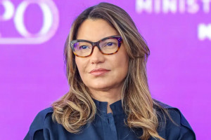 Primeira-dama Ros&acirc;ngela da Silva, a Janja