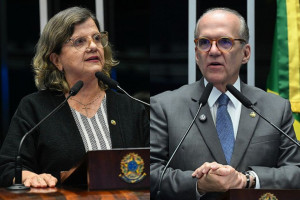 Senadores Teresa Leit&atilde;o (PT-PE) e Fernando Dueire (MDB-PE)