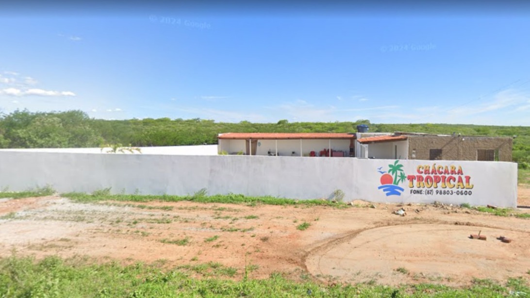 Menina morreu em confraternização em chácara /Foto: Reprodução/Google Street View