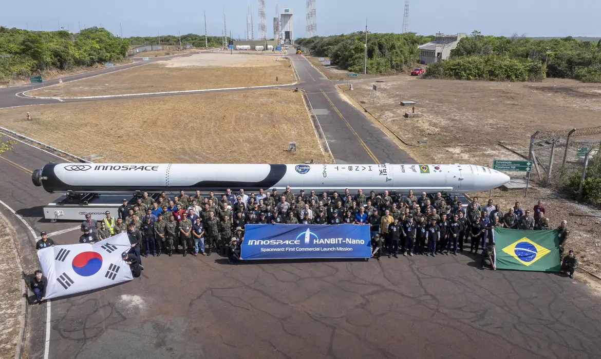 A empresa coreana Innospace anunciou que adiou o lançamento do foguete Hanbit-Nano, que ocorreria nesta quarta-feira (17) para sexta-feira, às 15h45/Foto:  INNOSPACE/ DIVULGAÇÃO