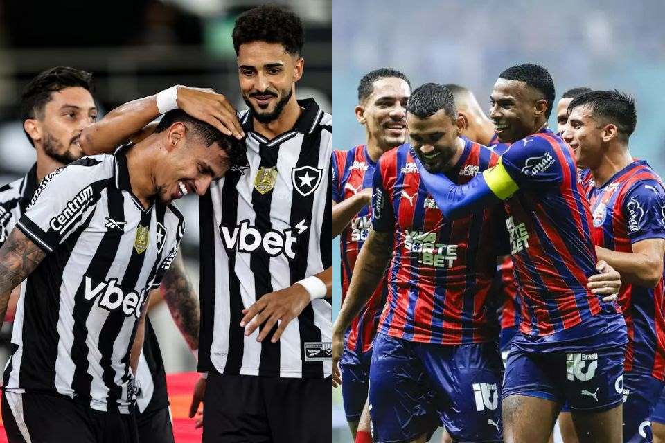 Jogadores de Botafogo e Bahia/Arthur Barreto/Botafogo e Rafael Rodrigues/EC Bahia