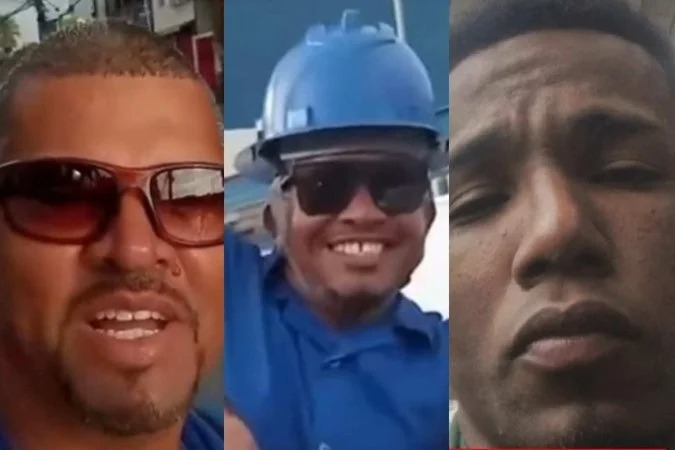 Ricardo Antônio da Silva (esquerda), Patrick Vinícius dos Santos (centro) e Jackson Santos (direita) /Reprodução/Redes Sociais