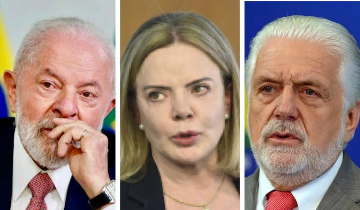 Presidente da República, Lula (PT), ministra das Relações Institucionais, Gleisi Hoffmann, e líder do Governo no Senado, Jaques Wagner (PT)/Foto: Reprodução/Blog Dantas Barreto