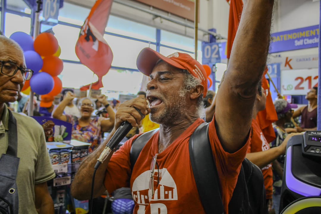 Protesto em supermercado no Recife./Foto: Divulgação/MLB Pernambuco