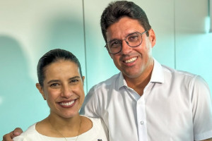 A governadora Raquel Lyra e o prefeito Diego Cabral.