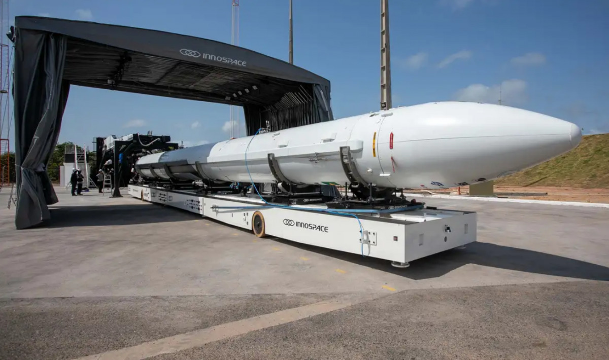 Houve nova tentativa nesta sexta-feira (19), mas a operação foi interrompida novamente em razão do funcionamento anormal de uma válvula de ventilação, instalada no tanque de metano líquido do segundo estágio do veículo/Foto: Sgt Vanessa Sonaly/ Divulgação