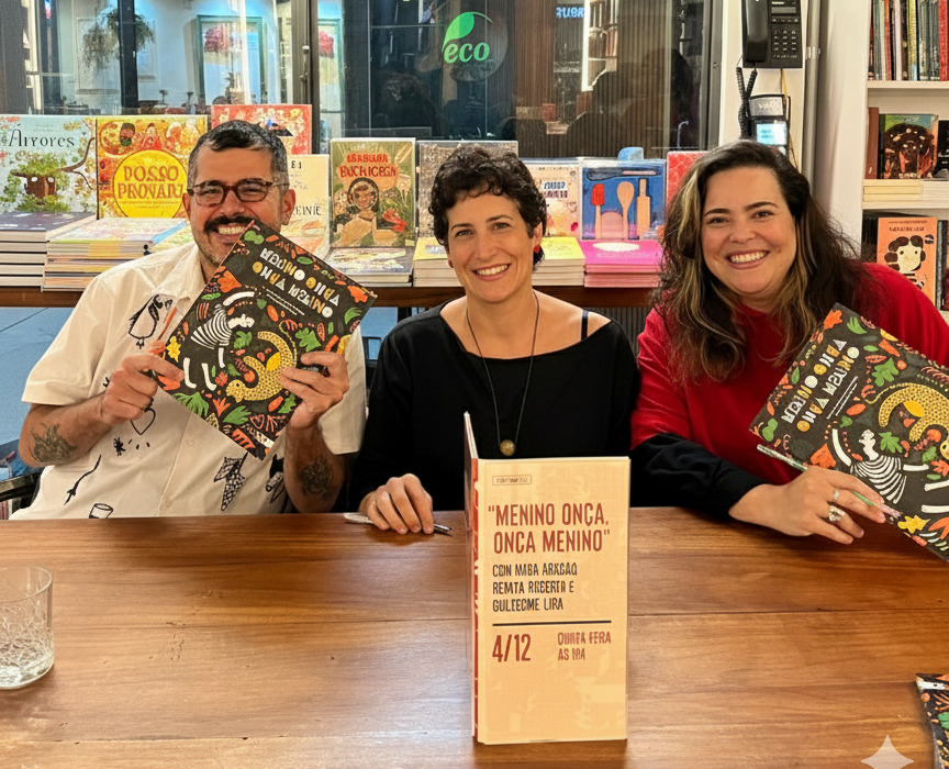 Guilherme Lira, Nara Aragão e Renata Roberta lançam o livro 