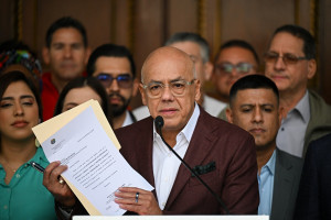 O presidente da Assembleia Nacional da Venezuela, Jorge Rodr&iacute;guez
