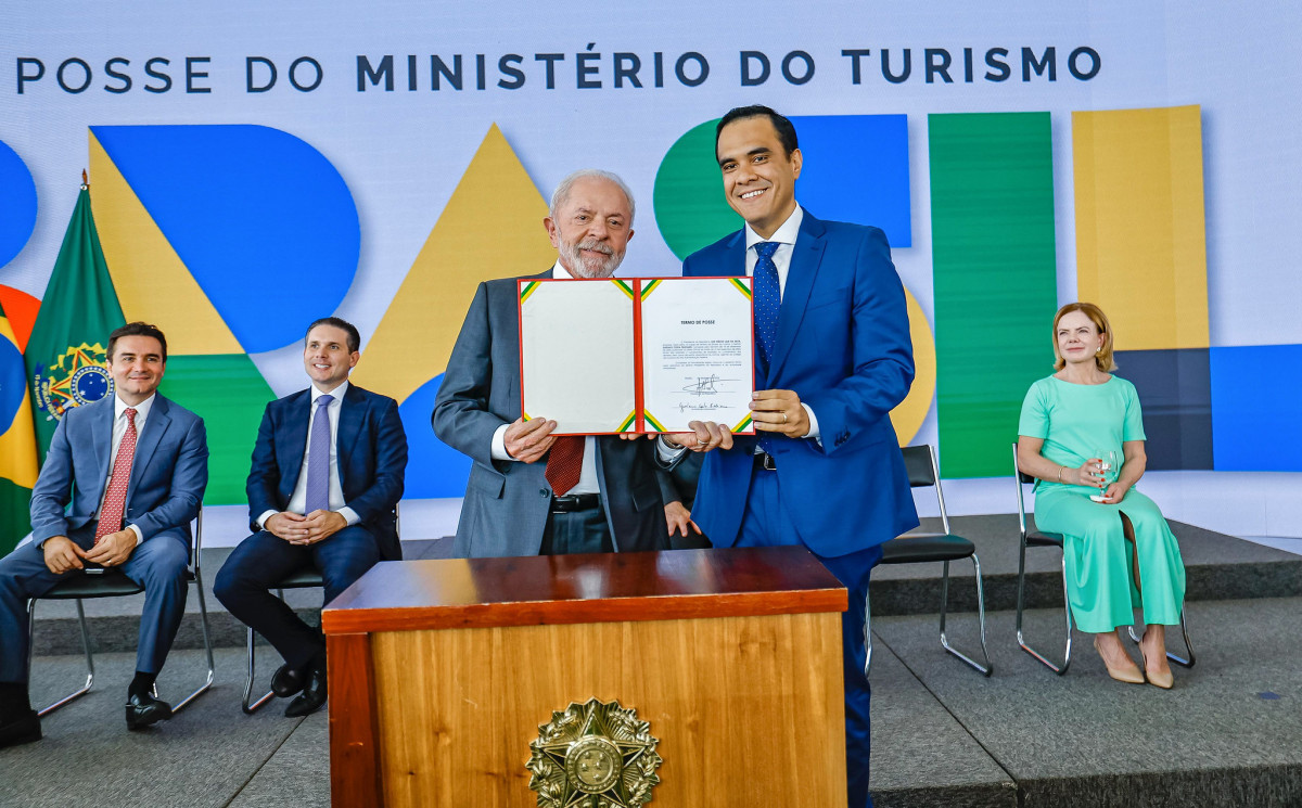  Presidente da República, Luiz Inácio Lula da Silva, durante cerimônia de transmissão de cargo e posse do Ministro do Turismo, Gustavo Feliciano/Ricardo Stuckert / PR
