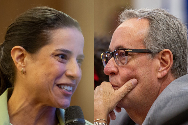 A governadora de Pernambuco, Raquel Lyra (PSD), e o presidente da Alepe, &Aacute;lvaro Porto (PSDB).