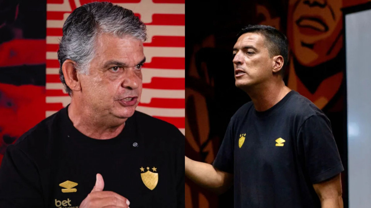 Carlos Brazil e Raphael Bahia, executivo e técnico da base do Sport/Paulo Paiva/SCR e Igor Cysneiros/ SCR