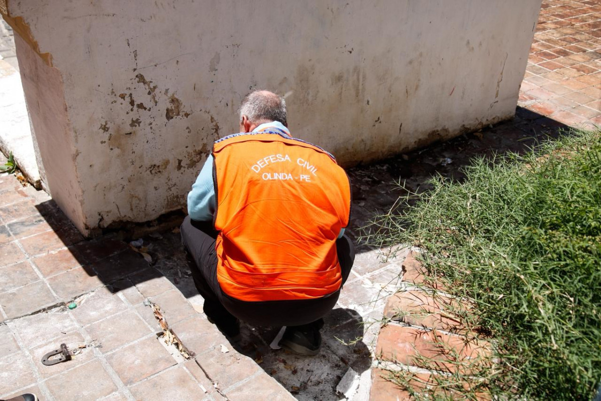 Olinda inicia vistoria no Sítio Histórico para prevenir riscos em encostas. (Foto: Marina Torres/DP Foto)