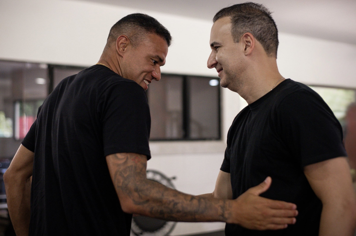 Roger Silva e Matheus Souto Maior, novo técnico e presidente do Sport/Igor Cysneiros/ Sport