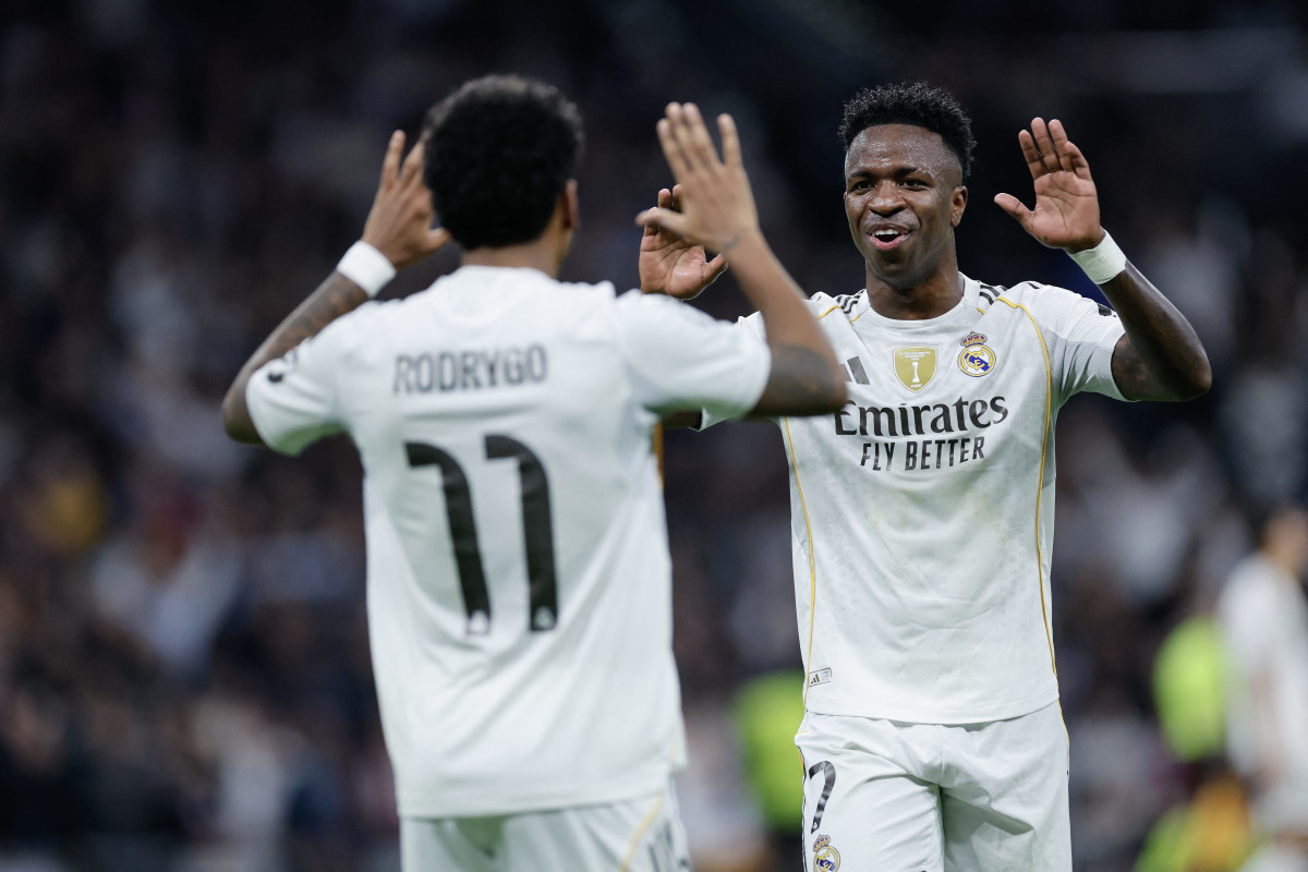 Rodrygo e Vinicius Junior, atacantes do Real Madrid/ DEL POZO / AFP