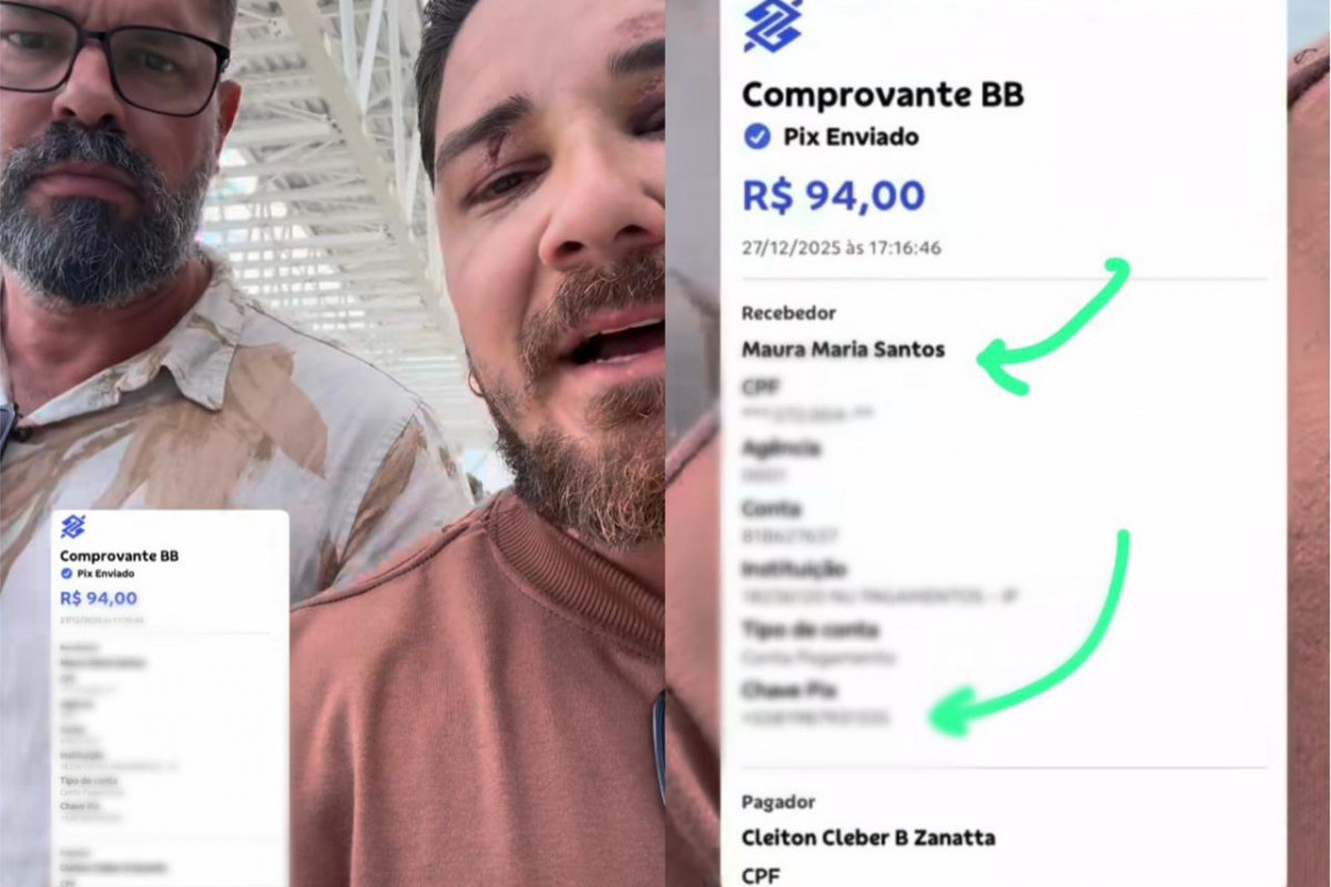 Casal agredido em Porto de Galionhas fez Pix após confusão/Foto: Reprodução/Instagram