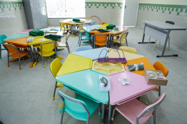 Inauguração do Centro de Educação Infantil Tia Nicinha, em Igarassu (Foto: Sandy James/ DP Foto)