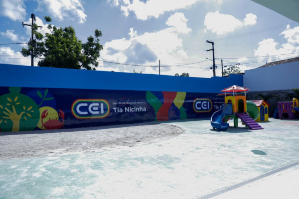 Inauguração do Centro de Educação Infantil Tia Nicinha, em Igarassu (Foto: Sandy James/ DP Foto)