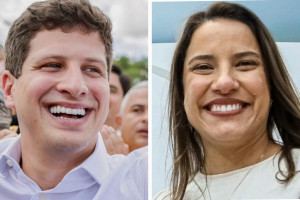 Prefeito Jo&atilde;o Campos (PSB) e governadora Raquel Lyra (PSD)