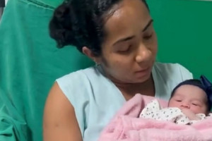 Luna nasceu pouco depois da meia-noite do primeiro dia de 2026