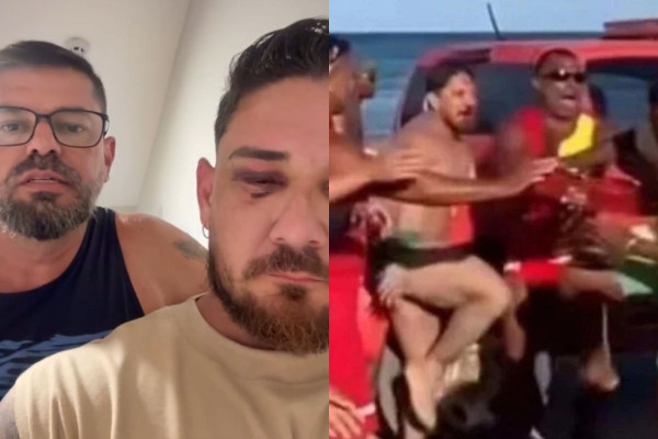 O casal foi agredido no &uacute;ltimo s&aacute;bado (27) por barraqueiros em Porto de Galinha