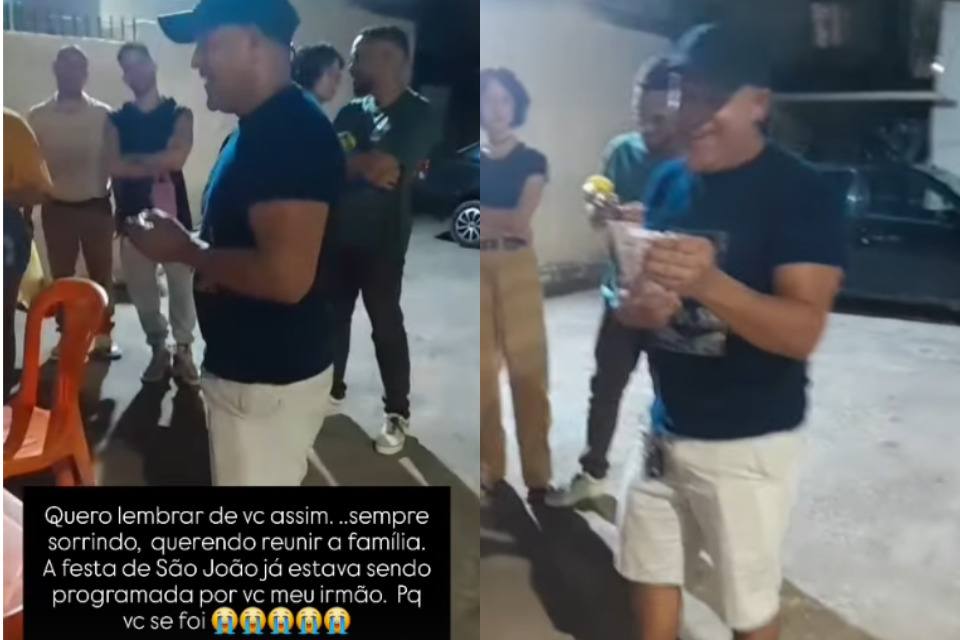 Em outra publicação, a irmã de Fábio informou que o velório de seu irmão seria neste final de semana, no Cemitério de Guadalupe, em Olinda./Reprodução/Redes Sociais.