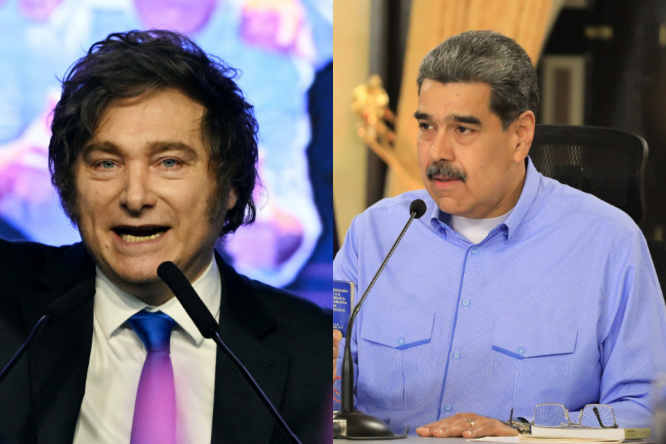 O presidente da Argentina é um dos maiores críticos ao regime de Maduro na América Latina/Luis Robayo / AFP e AFP PHOTO/VENEZUELAN PRESIDENCY/ZURIMAR CAMPOS