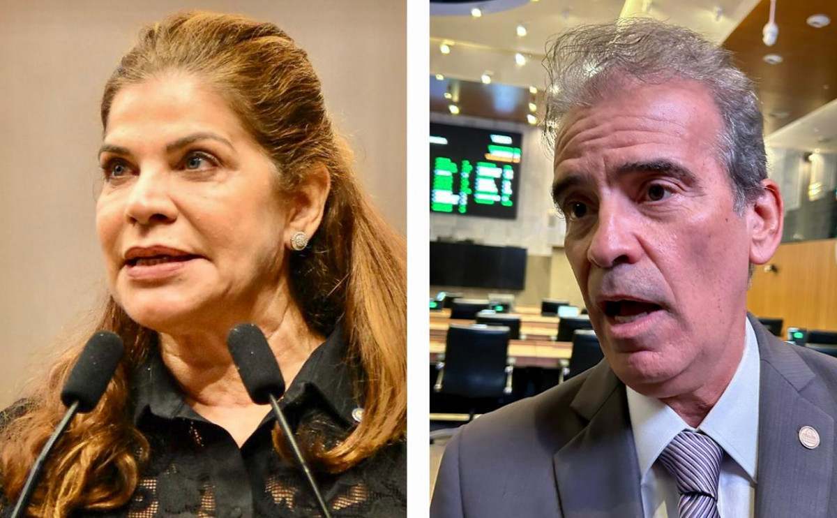 Deputado Alberto Feitosa (PL) e líder do Governo na Assembleia, Socorro Pimentel (UB)/Foto: Reprodução/Blog Dantas Barreto