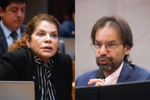 Deputada Socorro Pimentel, l&iacute;der da oposi&ccedil;&atilde;o e deputado Diogo Moraes