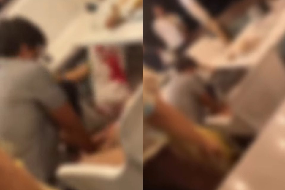 Imagens registradas por testemunhas mostram populares tentando realizar massagem cardíaca na vítima, na tentativa de reanimá-la./Reprodução/Redes Sociais.