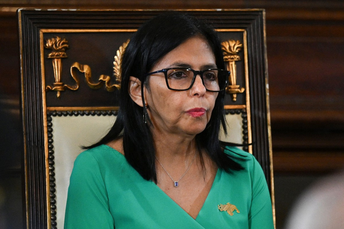 Delcy tomou posse como presidente interina da Venezuela no dia 5 de janeiro/FEDERICO PARRA / AFP