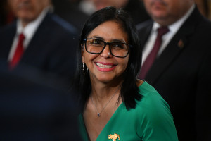 Presidente interina da Venezuela, Delcy Rodr&iacute;guez