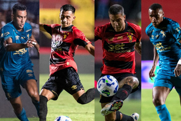 Em a&ccedil;&atilde;o pelo Sport, o volante Christian Rivera, o meia Rodrigo Atencio, o atacante Carlos Alberto e o lateral-direito Matheus Alexandre
