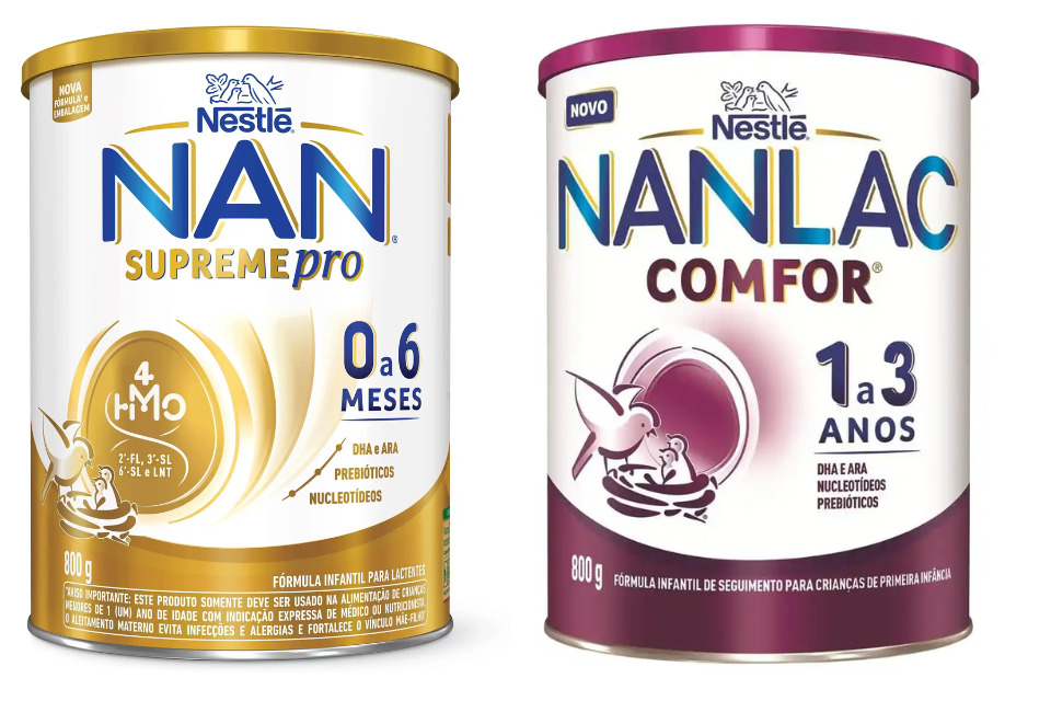 Produtos e lotes a serem recolhidos (fórmulas infantis)/Fotos: Divulgação