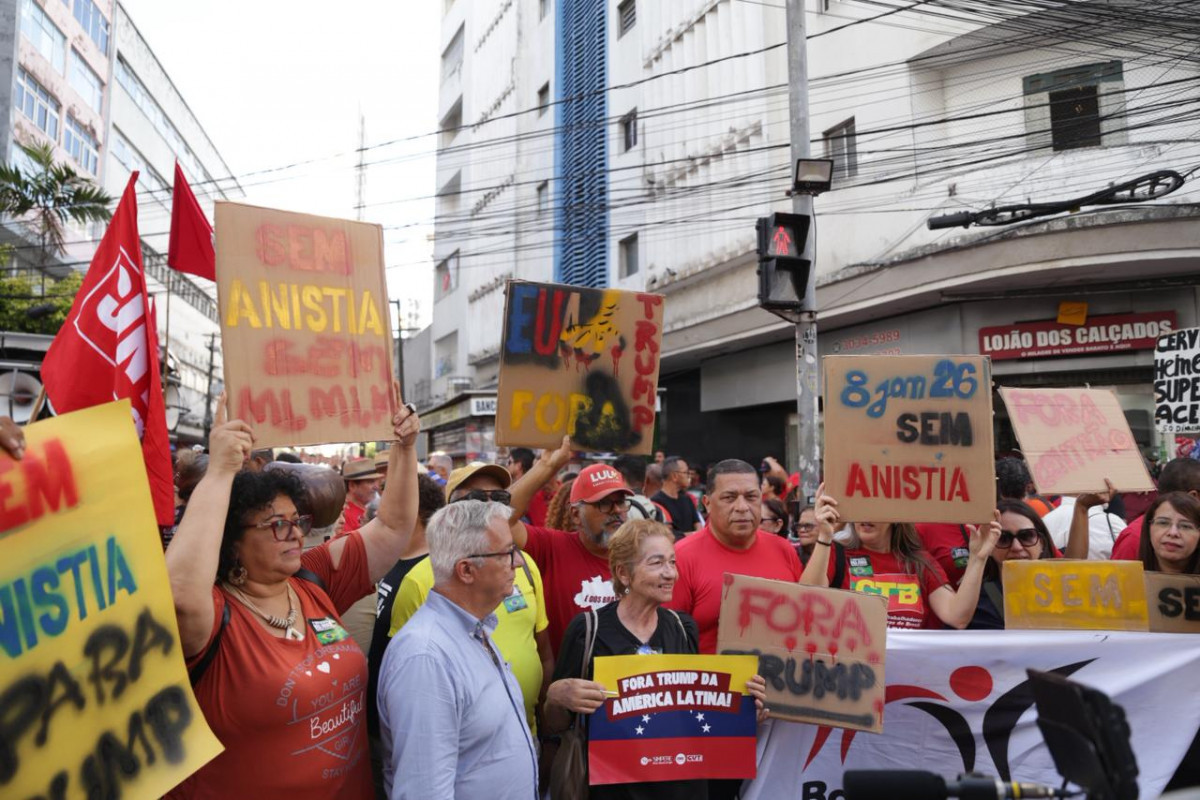 Ato pró-democracia em memória do 8 de janeiro de 2023 (Foto: Crysli Viana/ DP Foto)