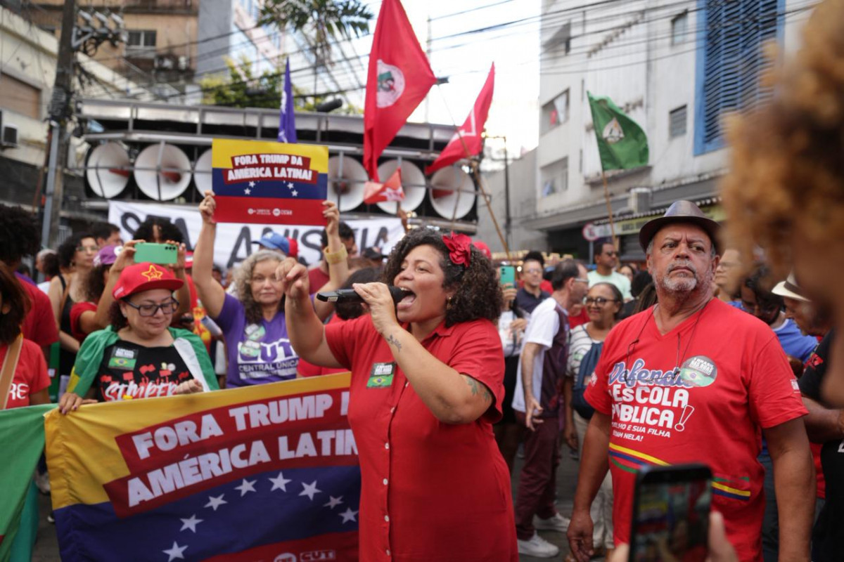 Ato pró-democracia em memória do 8 de janeiro de 2023 (Foto: Crysli Viana/ DP Foto)