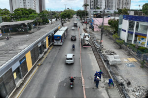 Nova etapa da obra de alargamento do trecho da Avenida Caxang&aacute;