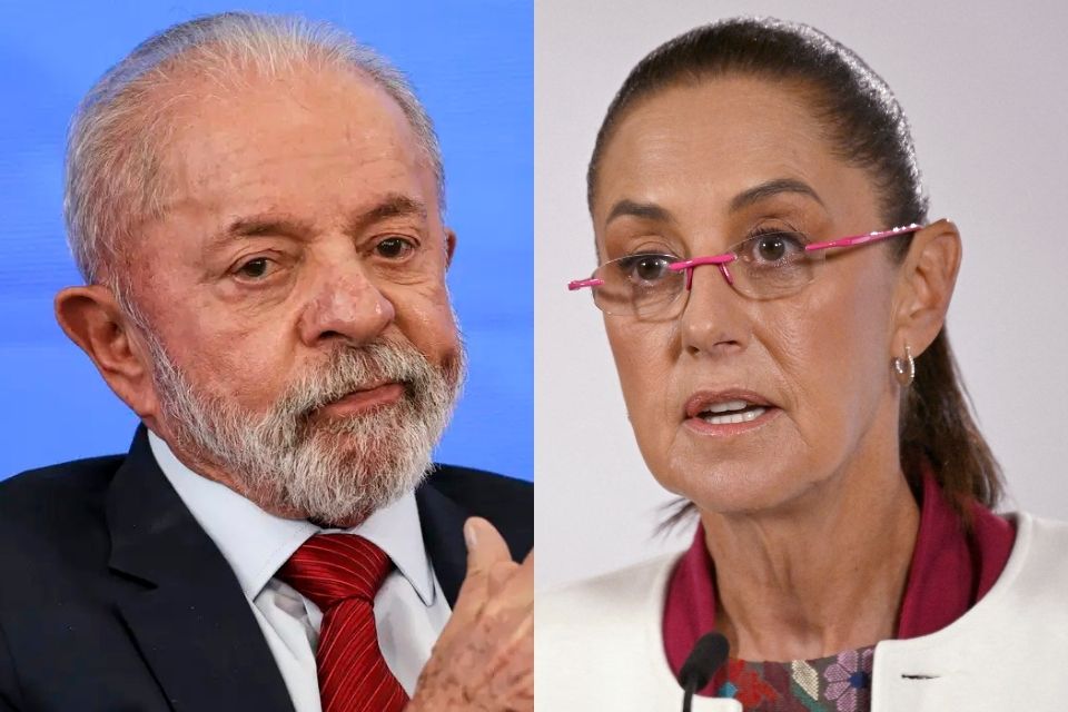 Presidente Lula e a presidente do México, Claudia Sheinbaum/ALFREDO ESTRELLA/AFP
