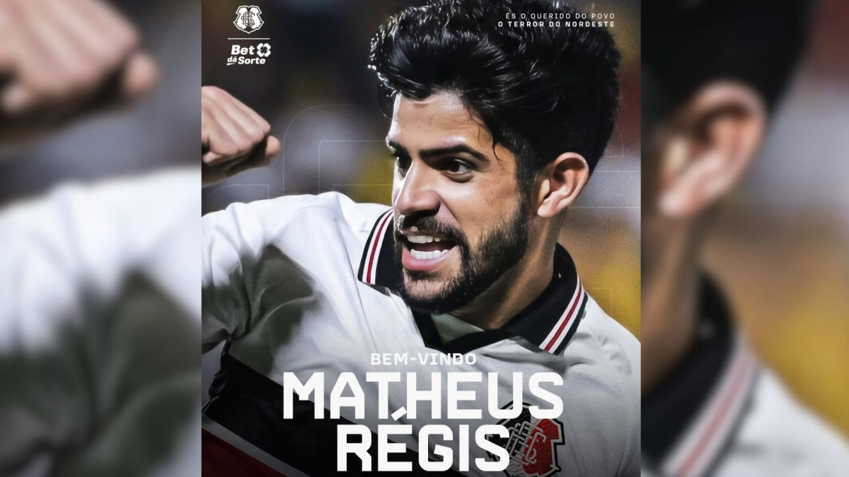 Matheus Régis, atacante do Santa Cruz/Divulgação