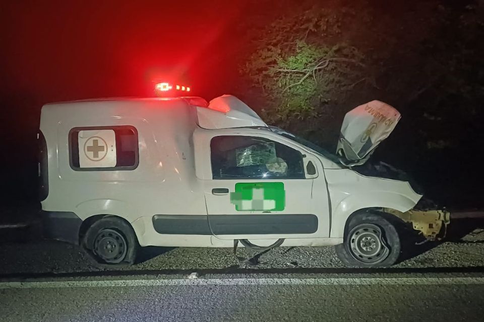 Ambulância colide com boi e deixa dois feridos na BR-232, no Sertão de Pernambuco
/Ascom/PRF