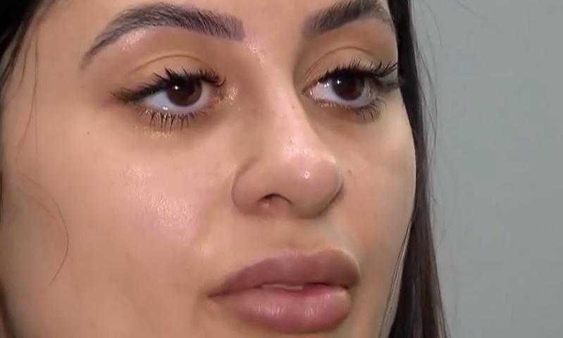 Marcella deu a versão dela para o caso, em entrevista a um equipe da TV Reecord de São Paulo /Reprodução/ TV Record